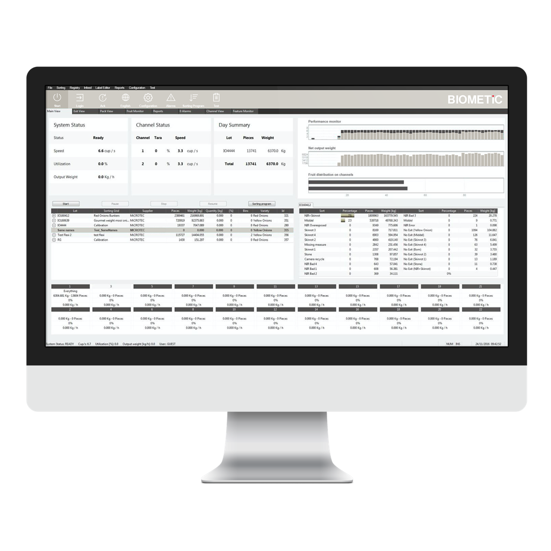 BIOMETiC Tally Ottimizzazione controllo selezione frutta e verdura produzione