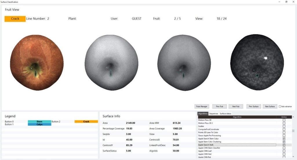 q eye smart 3d optical sorter scan result calyx cut AI 02